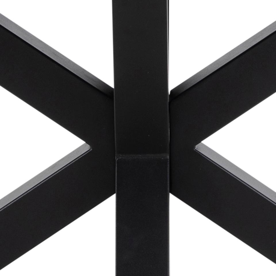 Heaven Large Rectangle Black Ceramic Dining Table Solid Metal Base 6/8 Seats 200x100 cm