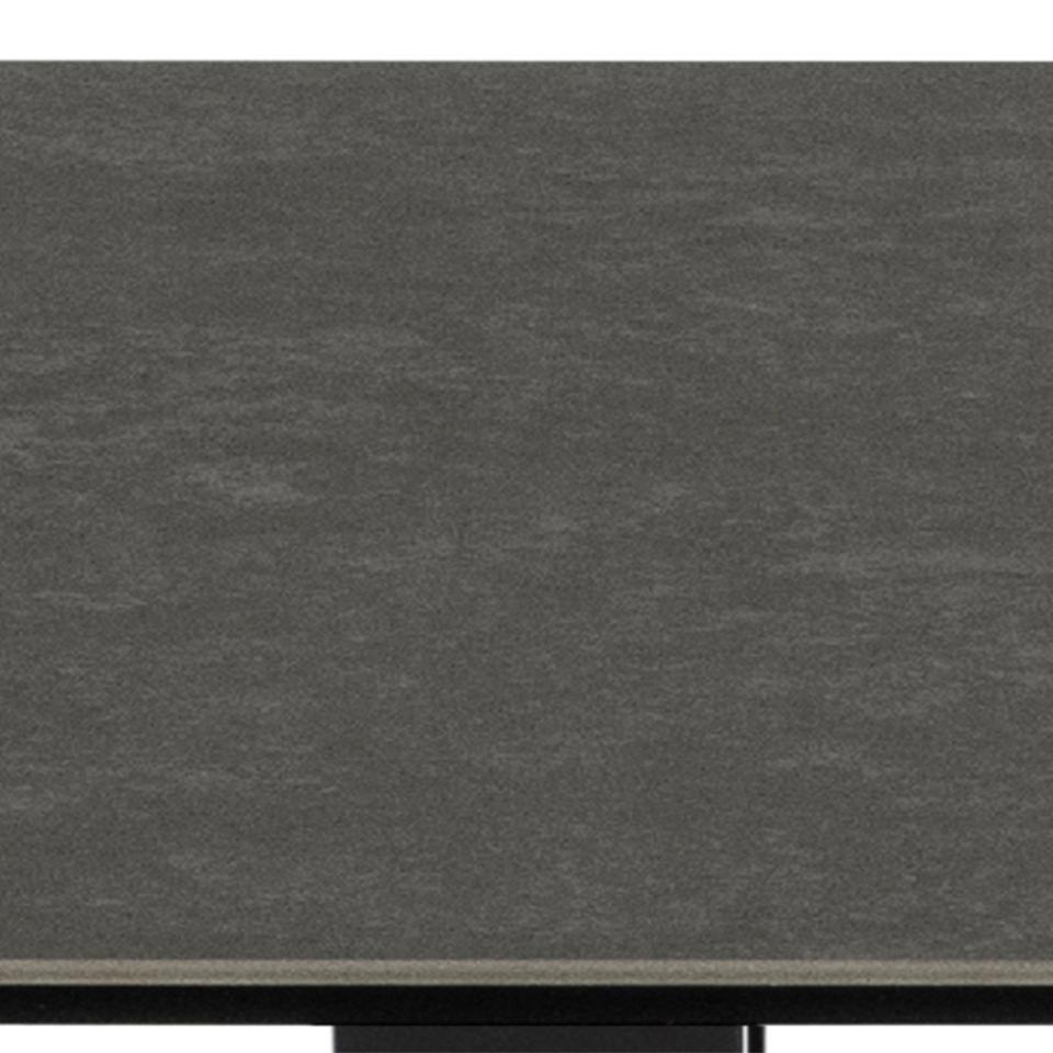Heaven Large Rectangle Black Ceramic Dining Table Solid Metal Base 6/8 Seats 200x100 cm