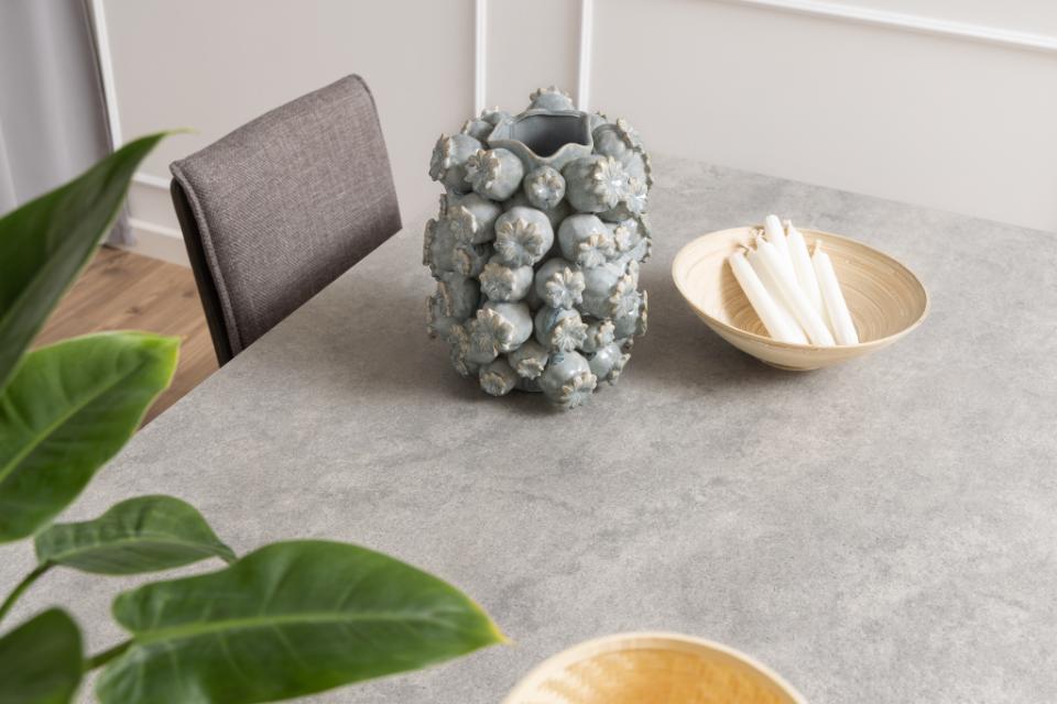 a close up of a grey ceramic table by homestreet