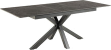Load image into Gallery viewer, black ceramic extending dining table with a white background
