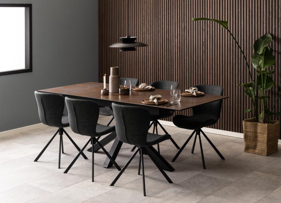 Heaven Extendable Brown Dining Table Spacious Ceramic 168/210 x 90 cm