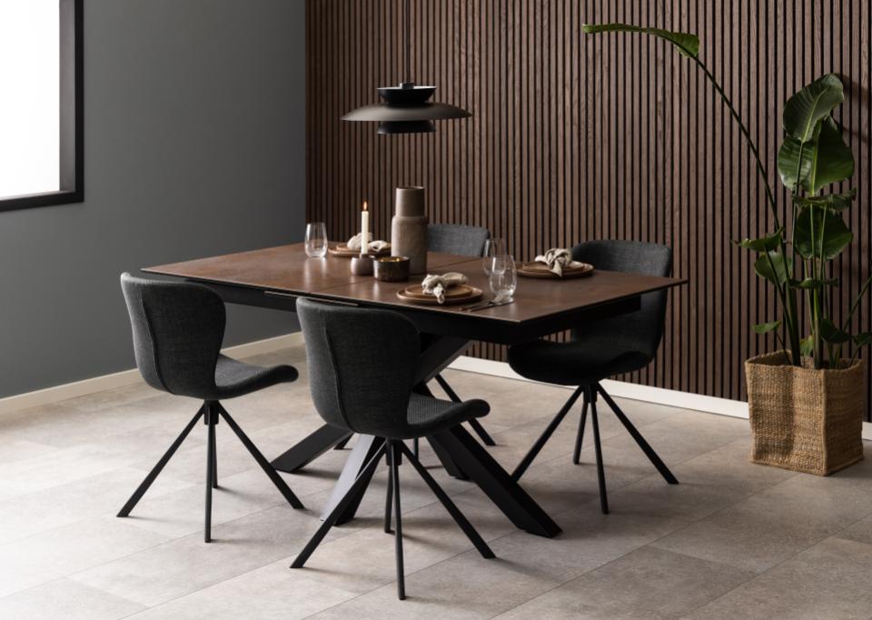 Heaven Extendable Brown Dining Table Spacious Ceramic 168/210 x 90 cm