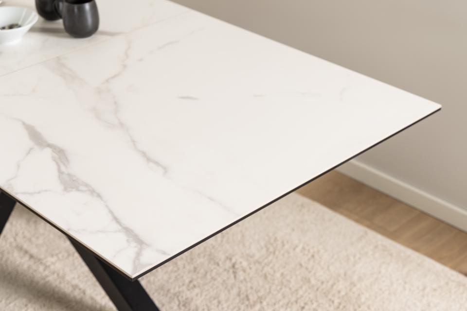 Heaven Extendable White Dining Table Large Spacious Ceramic 168/210 x 90 cm