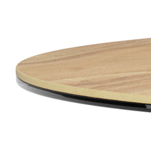 Load image into Gallery viewer, Heaven Cross Leg Large Round Ceramic Glass Oak Coffee Table, Metal Base 82x40cm
