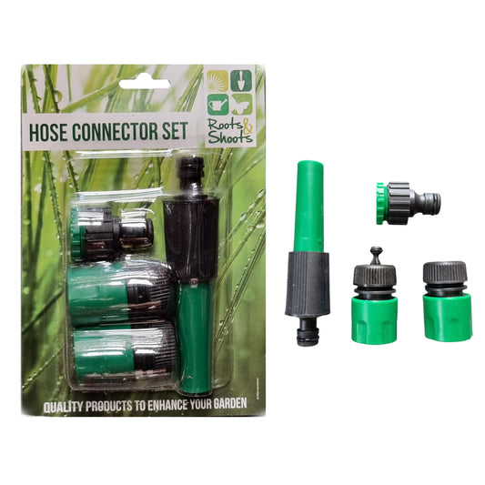 Hose Connector Set Containing Spray Nozzle And Tap Adaptor