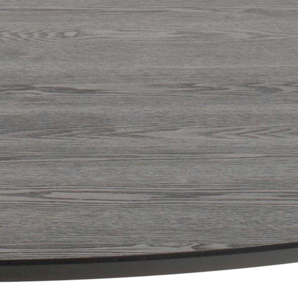 Ibiza Round Black Dining Table Large Spacious 110cm Top And Solid Metal Base