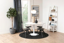 Load image into Gallery viewer, Ibiza Round White Dining Table Large Spacious 110cm Top And Solid Metal Base
