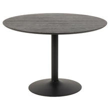 Load image into Gallery viewer, Ibiza Round Black Dining Table Large Spacious 110cm Top And Solid Metal Base
