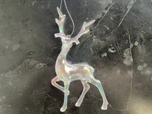 Load image into Gallery viewer, Iridescent Shimmer Stag Hanging Christmas Decoration Magical Reindeer Fairy Tale Themed Xmas Tree Pendant
