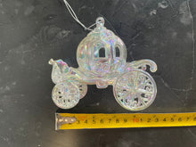 Load image into Gallery viewer, Iridescent Shimmer Fairytale Princess Carriage Hanging Christmas Decoration Magical Fairy Tale Themed Xmas Tree Pendant
