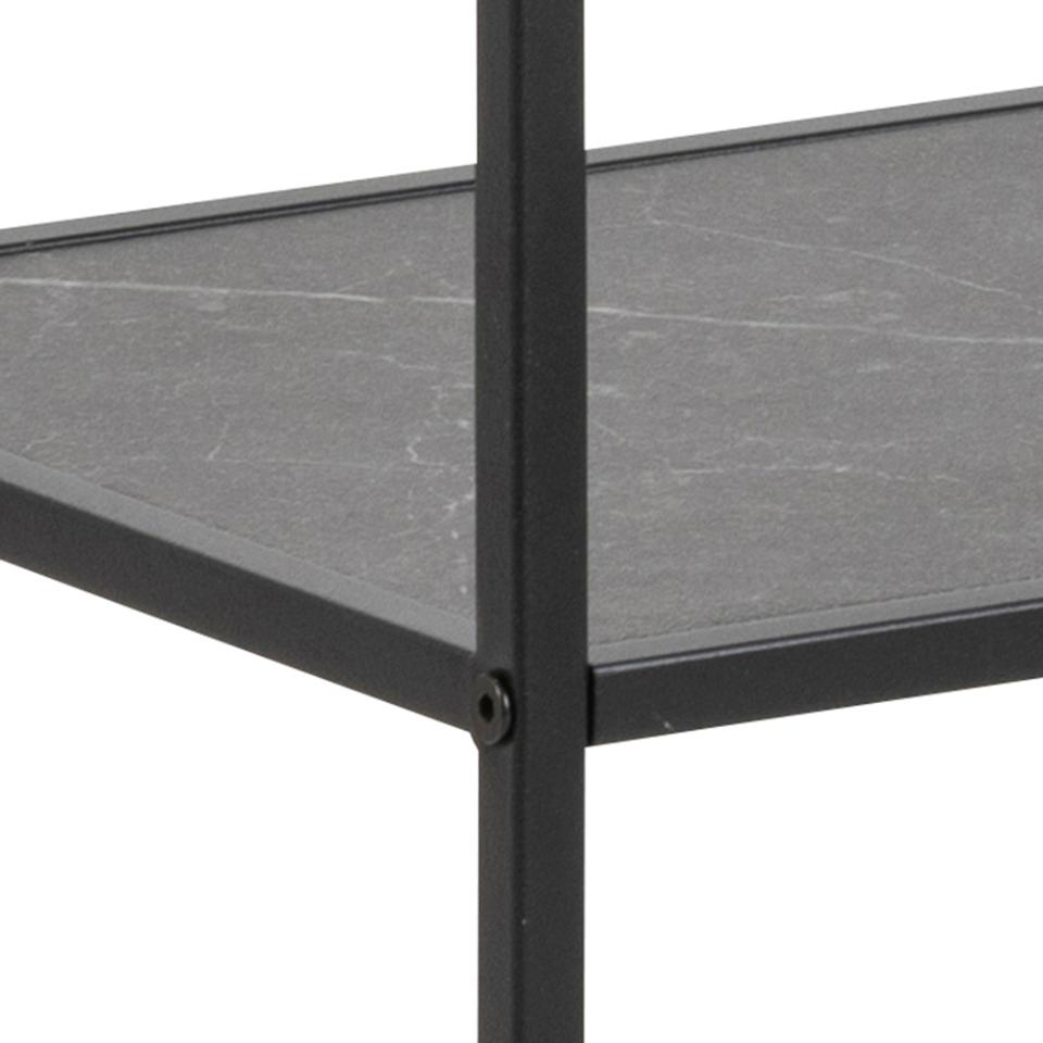 Infinity Bookcase Shelving Unit In Black With 3 Shelves 72x32x114 cm