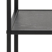 Load image into Gallery viewer, Infinity Tall Bookcase Shelving Unit In Black With 4 Shelves 72x32x170 cm
