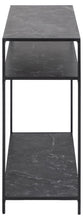 Load image into Gallery viewer, Infinity Console Table With Black Marble Print Steel Base 2 Shelves Rectangle 100x35cm
