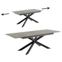 Load image into Gallery viewer, Irwine Extending Dining Table Black Ceramic Glass 168/210cm
