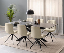 Load image into Gallery viewer, Irwine Extending Dining Table Black Ceramic Glass 168/210cm
