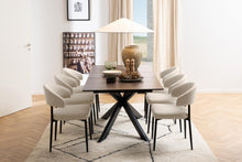 Load image into Gallery viewer, Irwine Extendable Dining Table In Brown Ceramic Glass 168/210cm
