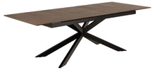Load image into Gallery viewer, Irwine Ceramic Glass Extending Dining Table Brown 200/240cm
