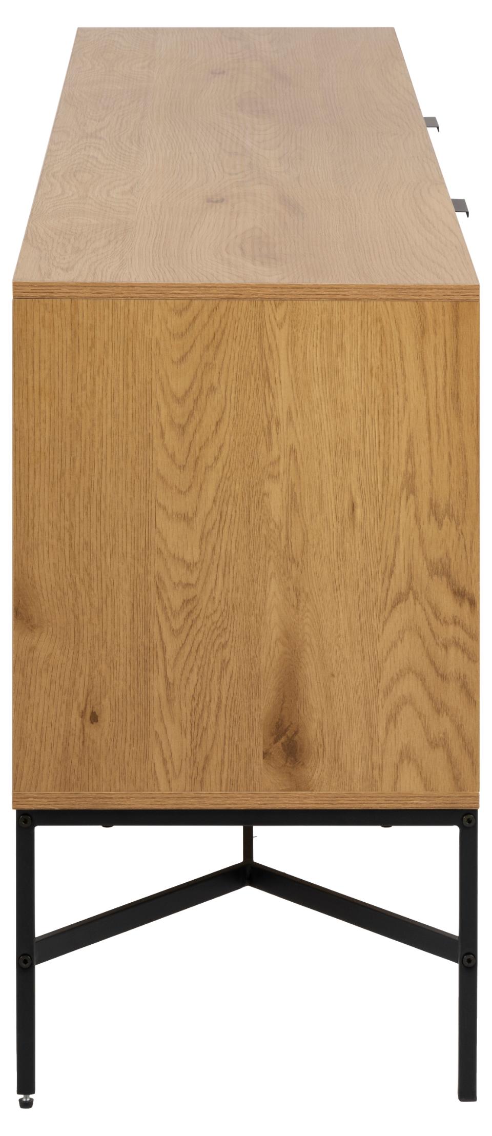 Jaipur Lamella Buffet Sideboard In Oak With 2 Doors And Shelves 180x40x70 cm