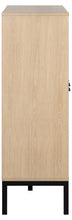 Load image into Gallery viewer, Kensington Display Cabinet In White Oiled Oak With 4 Doors 6 Shelves 120x91x40cm
