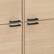 Load image into Gallery viewer, Kensington Display Cabinet In White Oiled Oak With 4 Doors 6 Shelves 120x91x40cm
