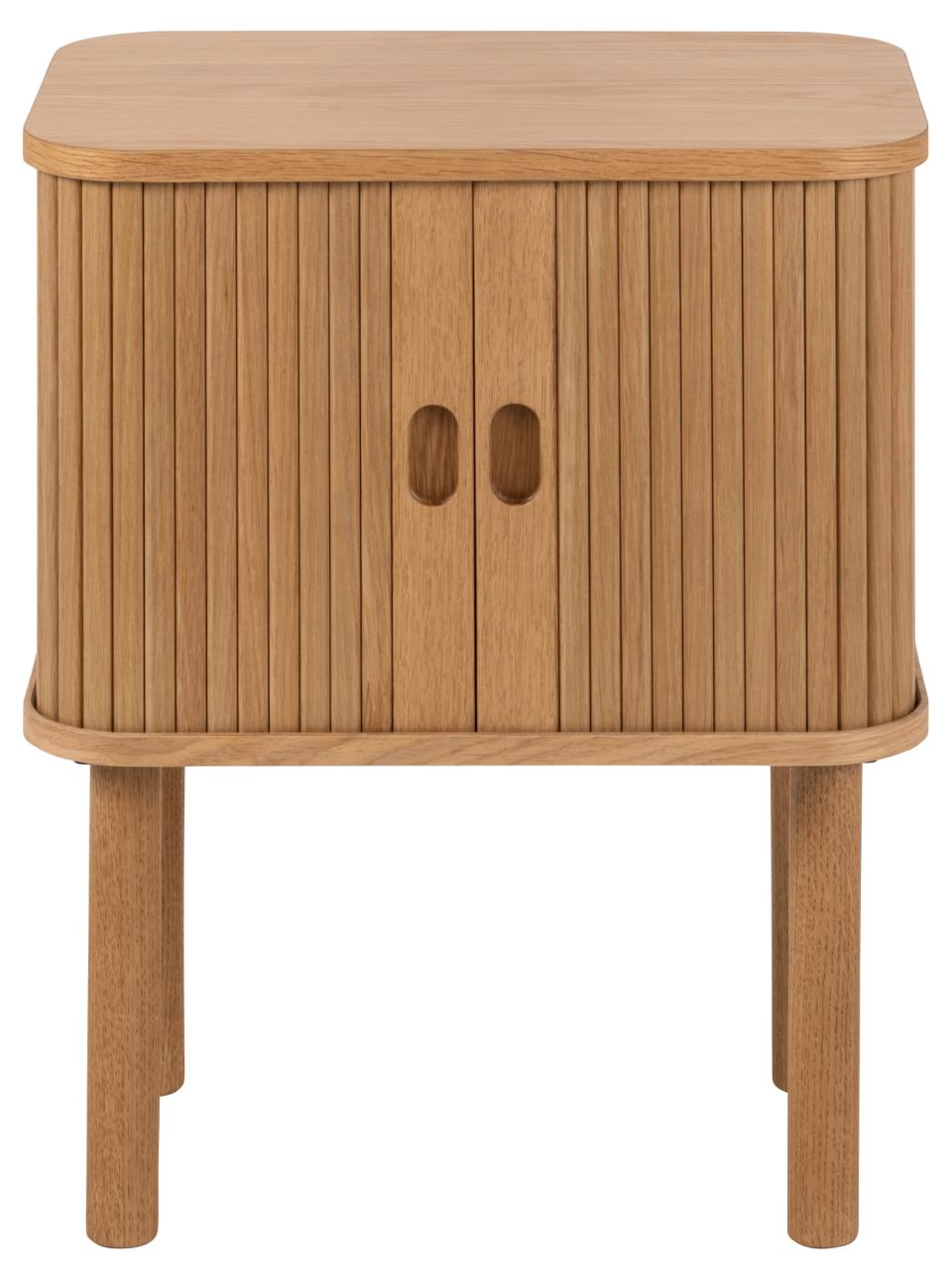 Langley Oak Tambour Sliding Door Bedside Cabinet Bedroom Furniture