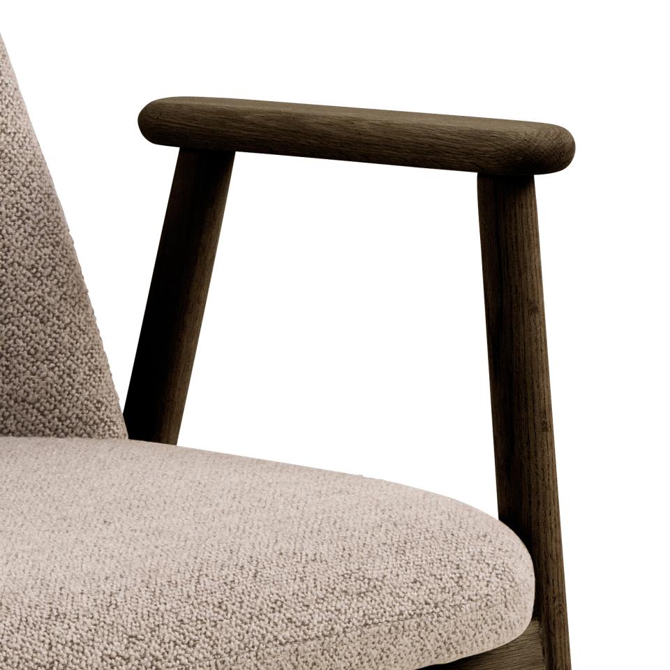 Leo Beige Upholstered Fabric Dining Chair With Solid Metal Base, Set of 2 Dining Chairs