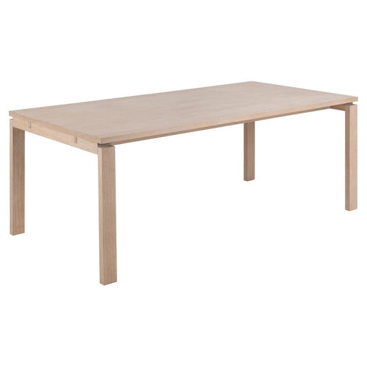 Beige wooden table on a white background