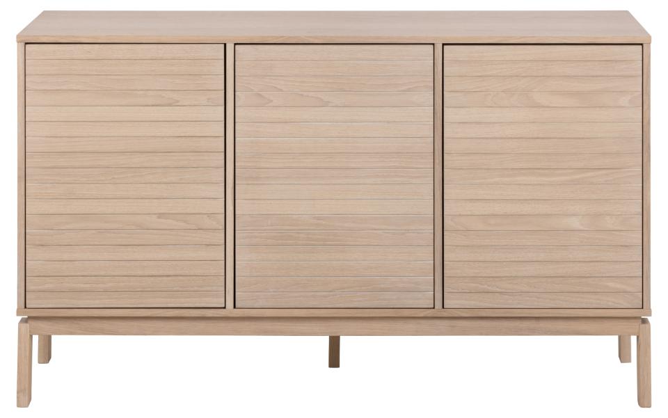 Linley Lamella Buffet Sideboard In Oak With 3 Doors And Shelves 135x40x80 cm