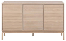 Load image into Gallery viewer, Linley Lamella Sideboard In Oak With 3 Doors And Shelves 135x40x80 cm
