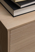 Load image into Gallery viewer, Linley Lamella Sideboard In Oak With 3 Doors And Shelves 135x40x80 cm
