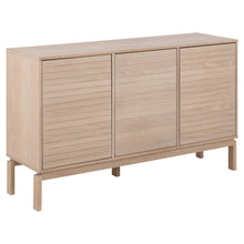 Load image into Gallery viewer, Linley Lamella Sideboard In Oak With 3 Doors And Shelves 135x40x80 cm
