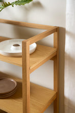 Load image into Gallery viewer, Ludza Bookcase Shelving Unit In Oiled Oak With 3 Shelves 93x80x40 cm
