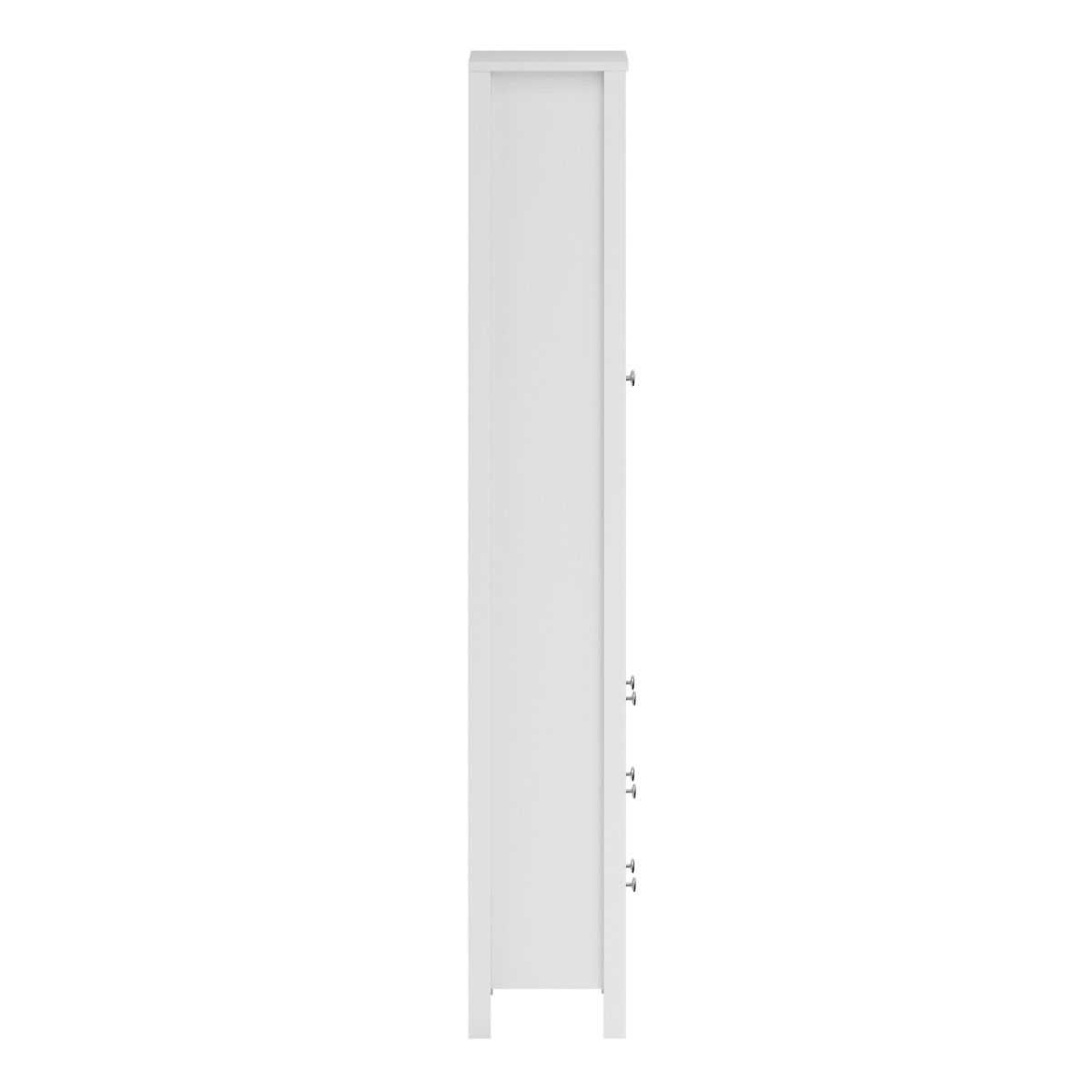 Madrid White Display Cabinet With 2 Glass Doors And 3 Drawers