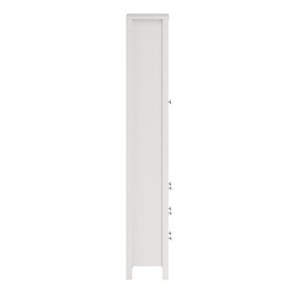 Madrid White Display Cabinet With 2 Glass Doors And 3 Drawers