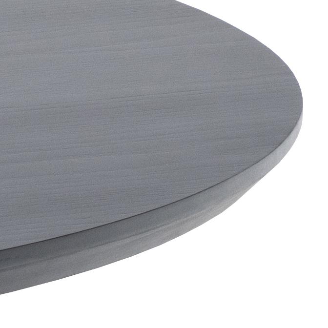 Malika Round Black Oak Dining Table With A Cross Wooden Base 120cm