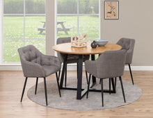 Load image into Gallery viewer, Malika Round Dining Table With A Black Wooden Base Spacious Top 120cm
