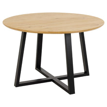 Load image into Gallery viewer, Malika Round Dining Table With A Black Wooden Base Spacious Top 120cm
