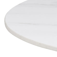 Load image into Gallery viewer, Malta Large Round Bar Table In White Ceramic With Steel Base 80cm Diameter
