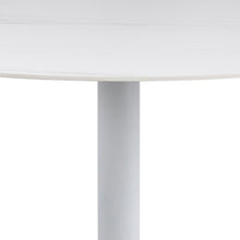 Load image into Gallery viewer, Malta Large Round Bar Table In White Ceramic With Steel Base 80cm Diameter
