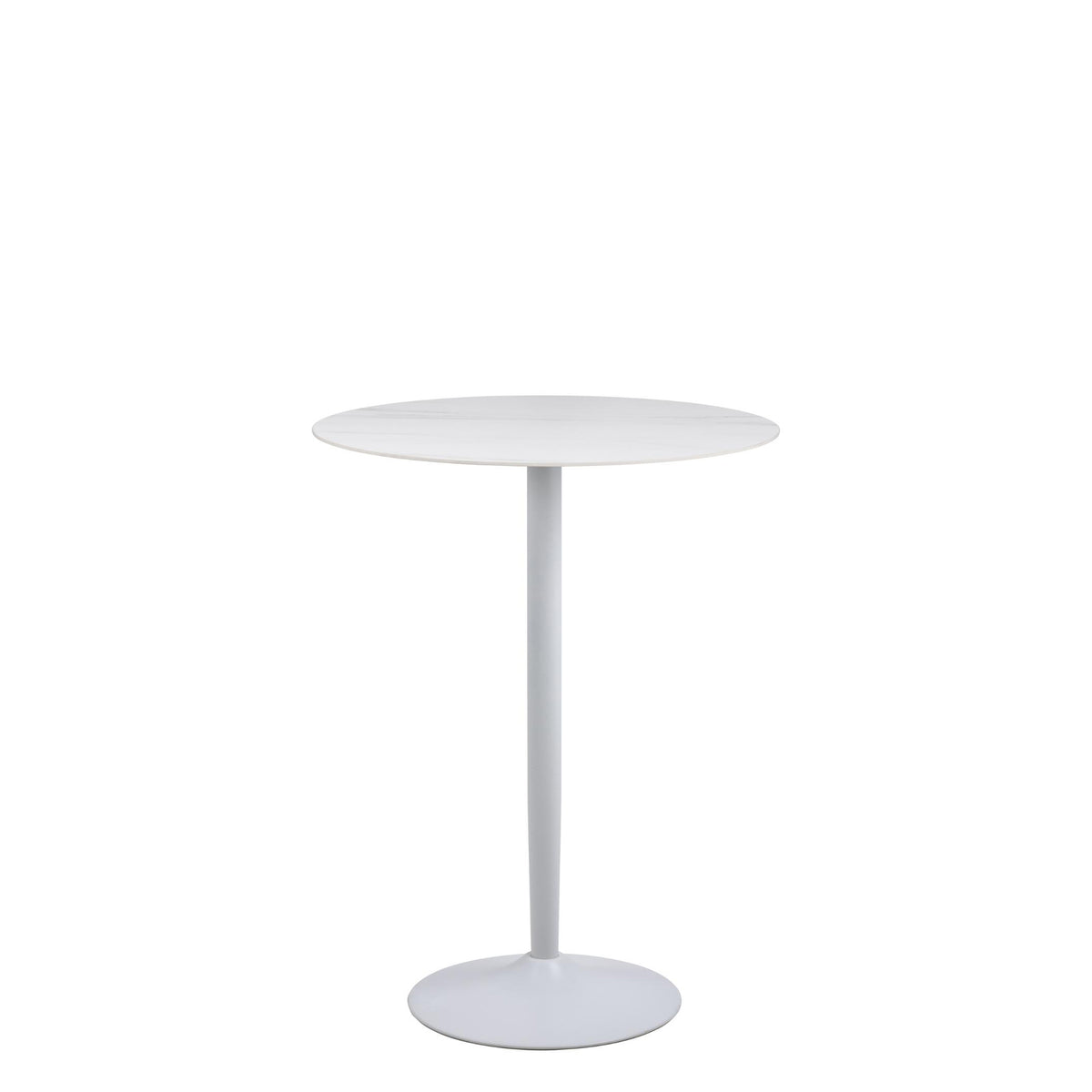 White round table on a white background