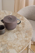 Load image into Gallery viewer, Malta Brown Ceramic Bar Table With Steel Base Large Spacious 80cm Diameter
