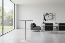 Load image into Gallery viewer, Malta Brown Ceramic Bar Table With Steel Base Large Spacious 80cm Diameter

