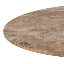 Load image into Gallery viewer, Malta Round Coffee Table With Brown Marble Effect Ceramic Top 60cm
