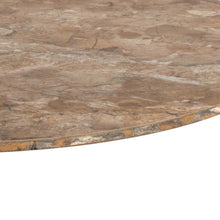 Load image into Gallery viewer, Malta Round Coffee Table With Brown Marble Effect Ceramic Top 60cm
