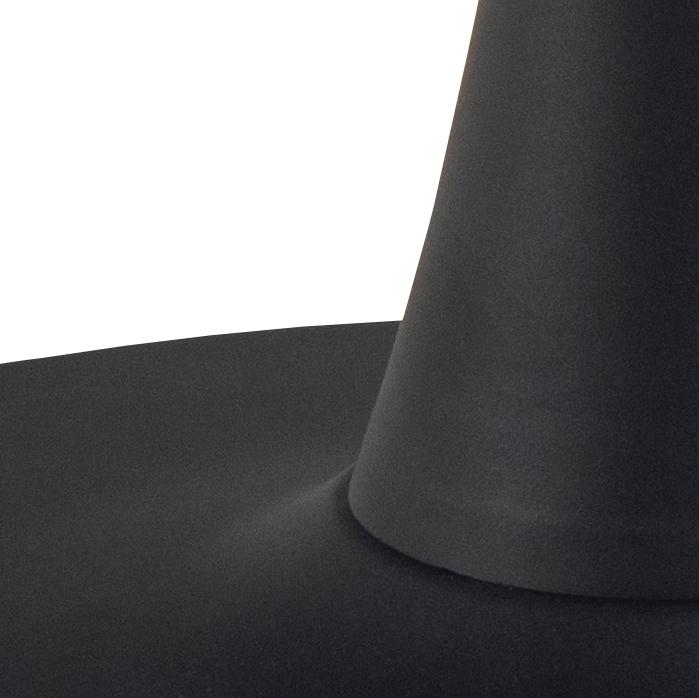 Malta Square Black Ceramic Designer Dining Table Curve Metal Base 90x90cm