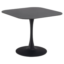 Load image into Gallery viewer, Malta Square Black Ceramic Designer Dining Table Curve Metal Base 90x90cm
