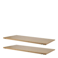 Load image into Gallery viewer, Two wooden shelves on a white background
