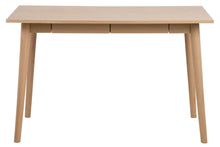 Load image into Gallery viewer, Marte Oak Wooden Rectangular Office Desk With 2 Drawers Spacious 120cm
