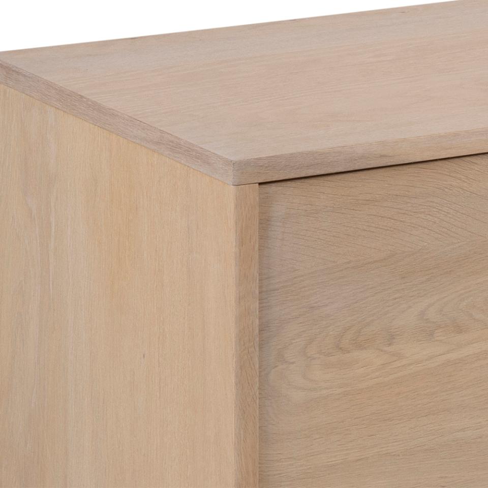 Marte Supreme Long 71 Inch TV Media Unit In White Oak With Sliding doors 180x44x55cm