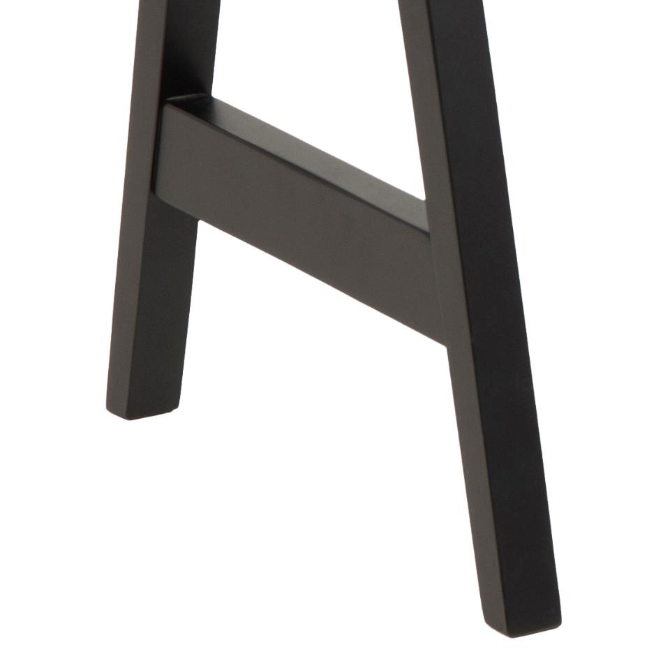 Miso Modern Office Desk In Black Oak With Wooden Legs Spacious 127cm